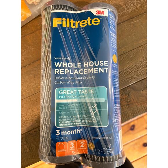 2 Pack 3M Filtrete 3WH-STDPL-F02 Whole House Water Filter Replacement Lot of 10 - Picture 2 of 4